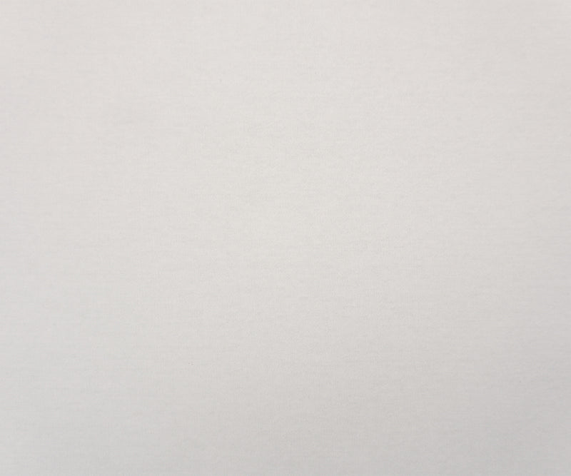 White Cotton-Poly Solid Interlock Knit Fabric