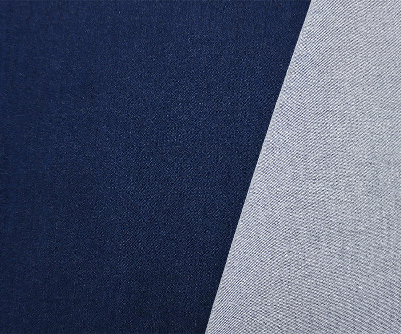 Dark Blue 11 oz. Cotton-Modal Solid Stretch Denim Woven Fabric