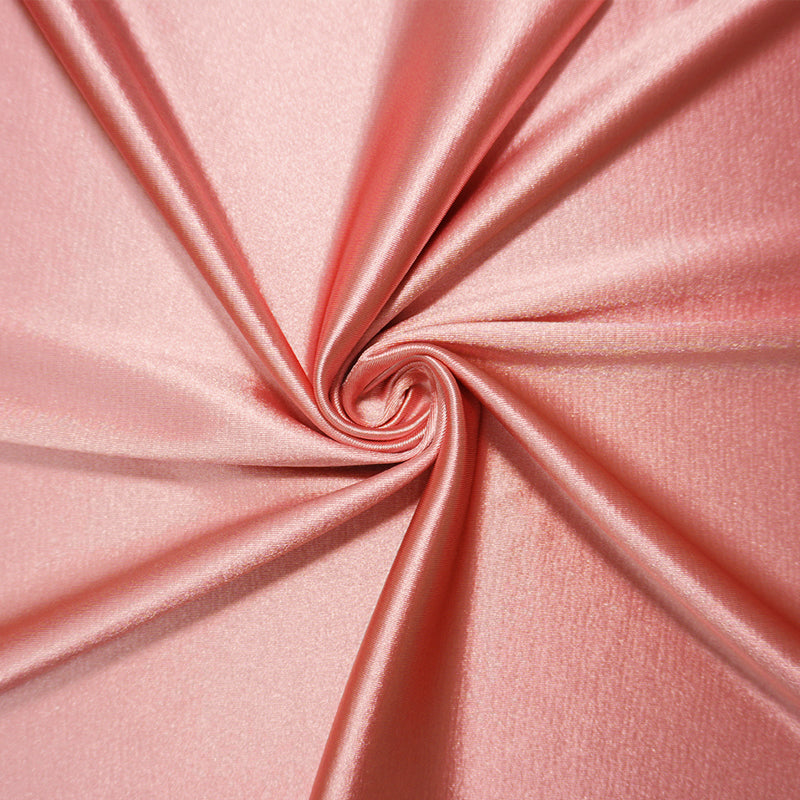 Pink Nylon Stretch Spandex Satin Jersey Knit Fabric