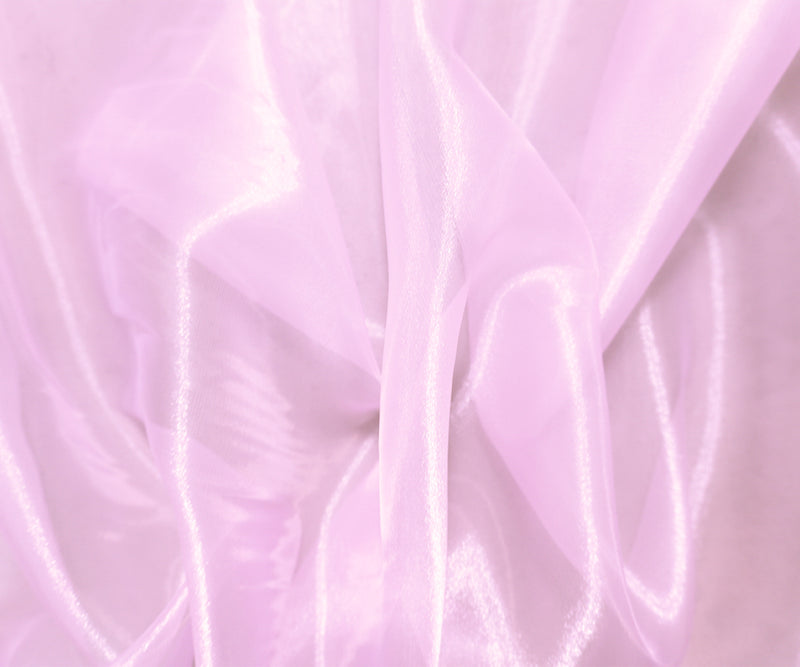Light Purple Polyester Organza Woven Fabric