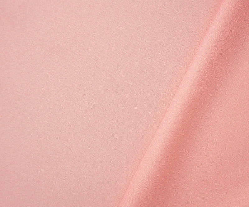 Pink Polyester Crepe Woven Fabric