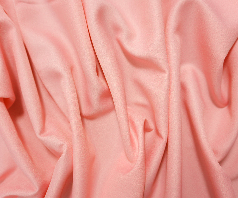 Pink Polyester Crepe Woven Fabric