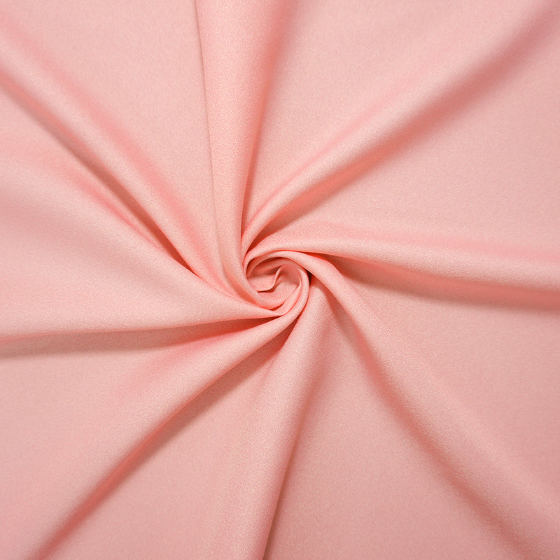 Pink Polyester Crepe Woven Fabric