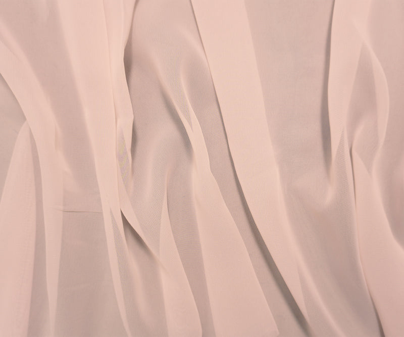 Light Pink Polyester Chiffon Woven Fabric