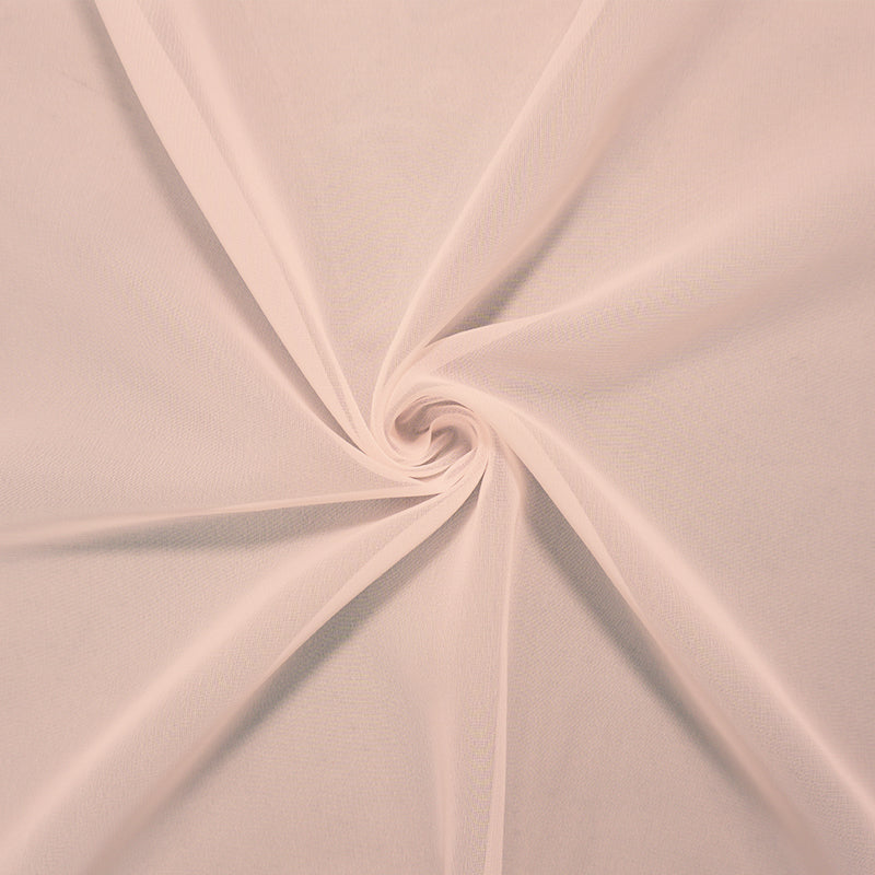 Light Pink Polyester Chiffon Woven Fabric