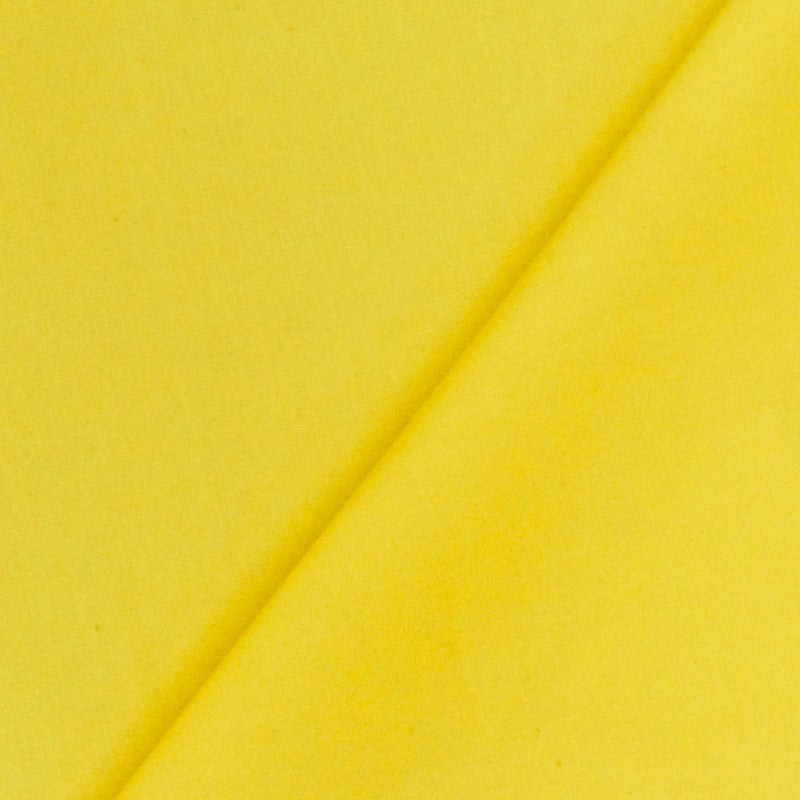Bright Yellow Solid Stretch Cotton Poplin Woven Fabric