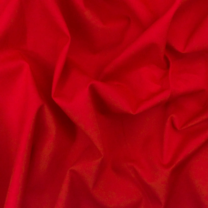 3 YD PC-Royal Red Solid Stretch Cotton Poplin Woven Fabric