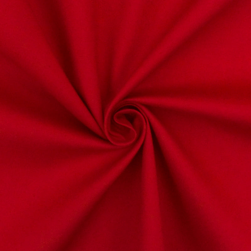 3 YD PC-Royal Red Solid Stretch Cotton Poplin Woven Fabric