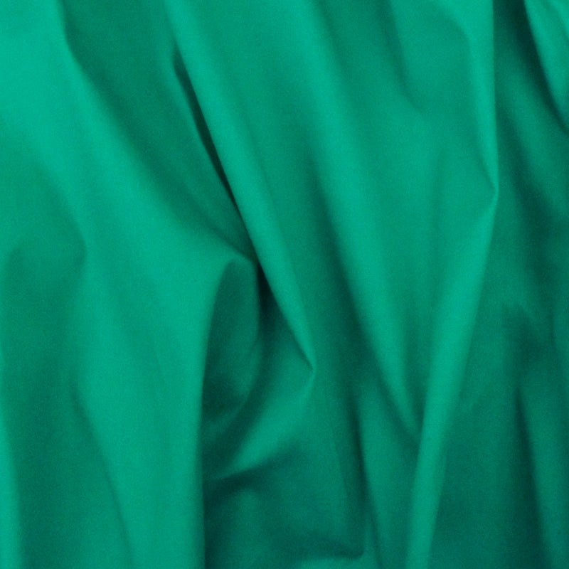 Chemical Green Solid Stretch Cotton Poplin Woven Fabric
