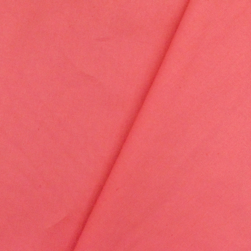 Punch Pink Solid Stretch Cotton Poplin Woven Fabric