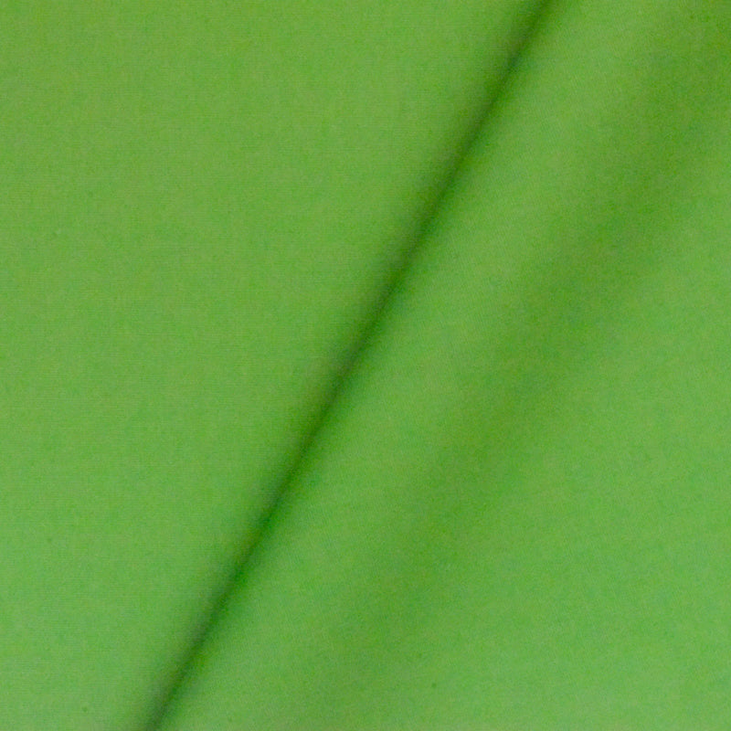 2 YD PC-Bright Pear Green Solid Stretch Cotton Poplin Woven Fabric