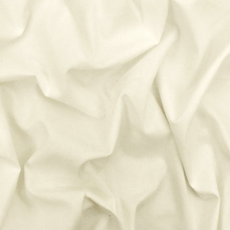 Baked Ivory Cotton Stretch Broadcloth Fabric
