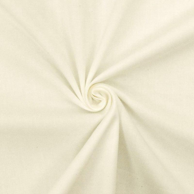 Baked Ivory Cotton Stretch Broadcloth Fabric