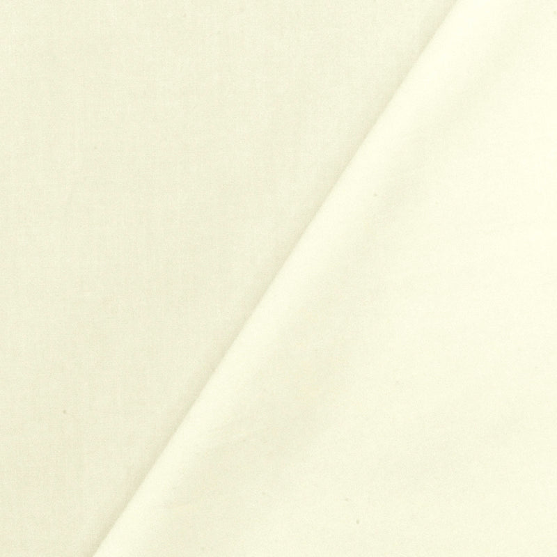Baked Ivory Cotton Stretch Broadcloth Fabric