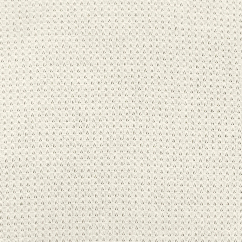 Ivory Solid Polyester-Cotton 3D Pique Knit Fabric