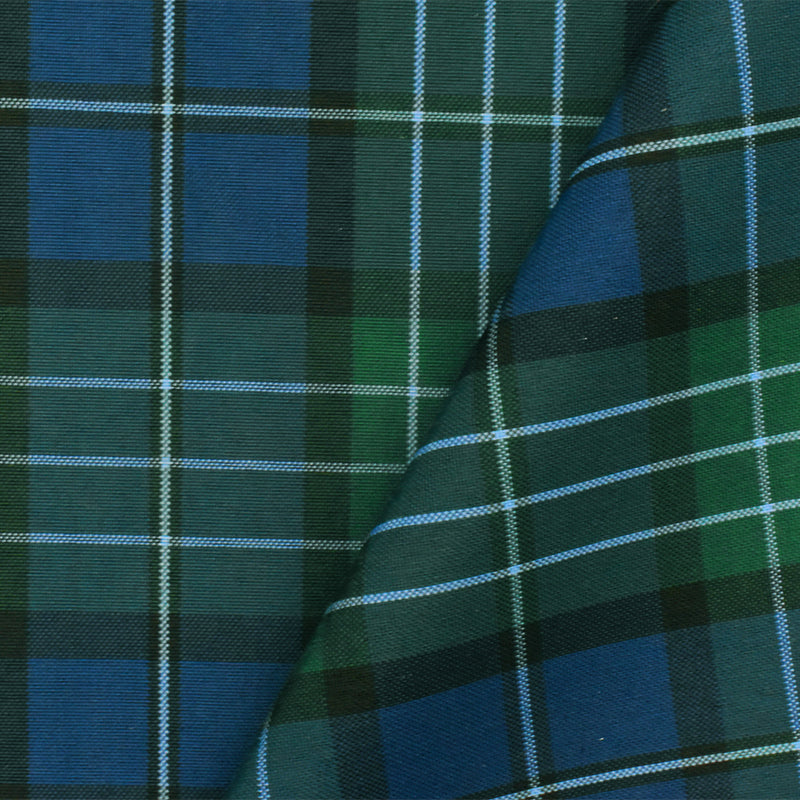 School Teal-Green-Multi Plaid Poly Madras Woven Fabric