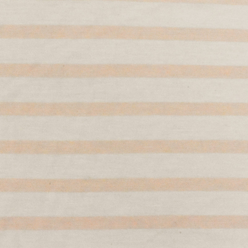 Peach-Ivory Stripe Stretch Spandex Rayon Modal Jersey Knit Fabric