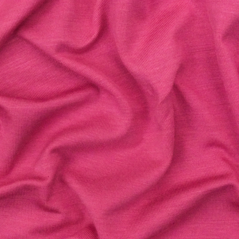 Bright Pink Solid Stretch Spandex Rayon Modal Jersey Knit Fabric