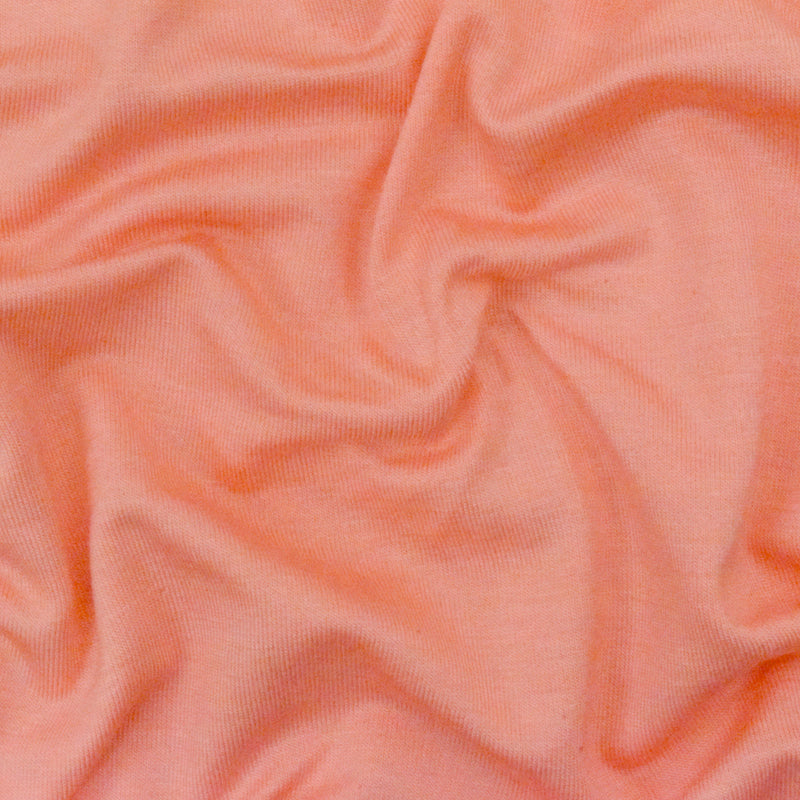 Peach Solid Stretch Spandex Rayon Modal Jersey Knit Fabric