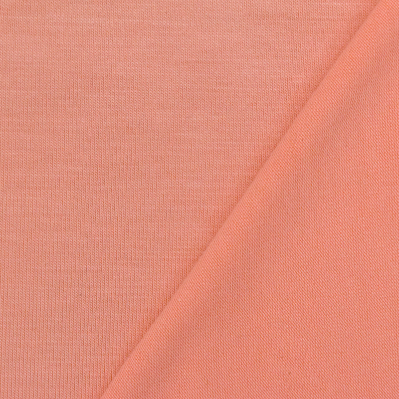 Peach Solid Stretch Spandex Rayon Modal Jersey Knit Fabric