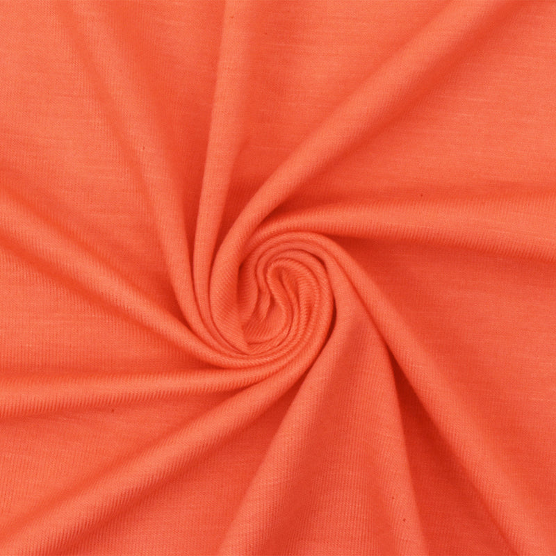 Orange Solid Stretch Spandex Rayon Modal Jersey Knit Fabric