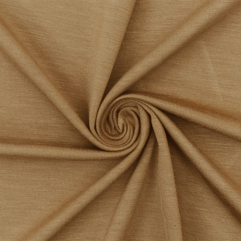 Brown Solid Stretch Spandex Rayon Modal Jersey Knit Fabric