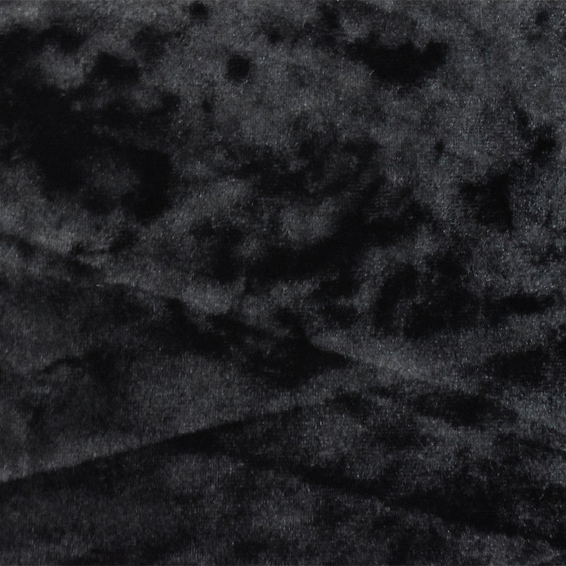 Black Solid Stretch Poly Velvet Knit Fabric