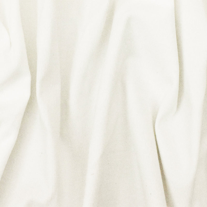 Ivory Solid Stretch Cotton Spandex Featherwale Corduroy Woven Fabric