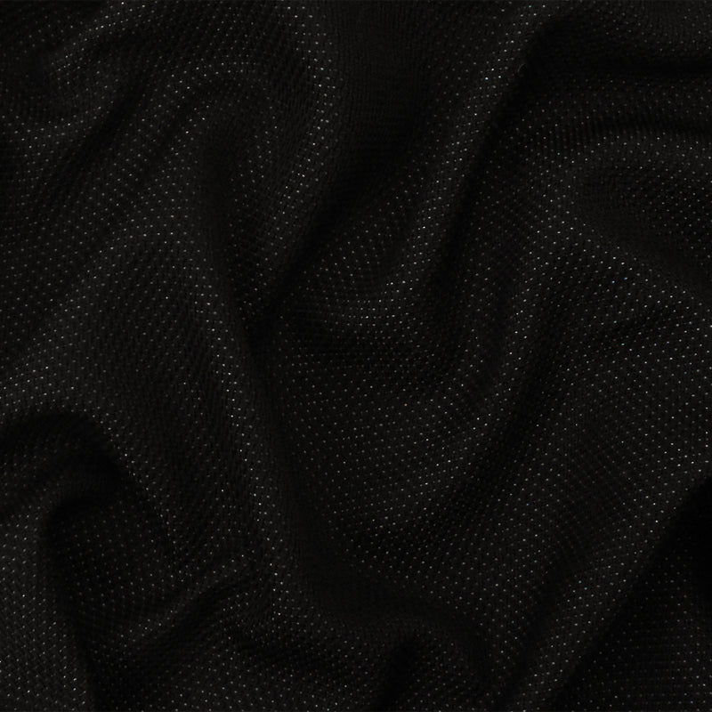 Black-Gray Texture Stretch Poly Spandex Double Knit Fabric