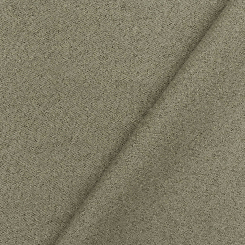 Taupe Solid Wool Poly Double Brushed Boucle Jacketing Knit Fabric