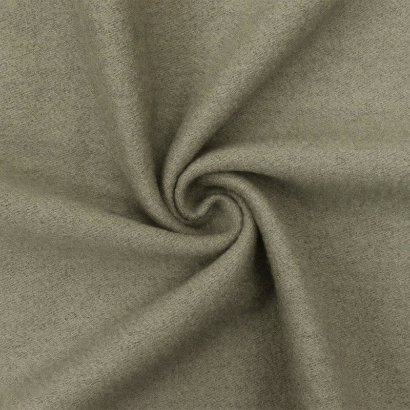 Taupe Solid Wool Poly Double Brushed Boucle Jacketing Knit Fabric