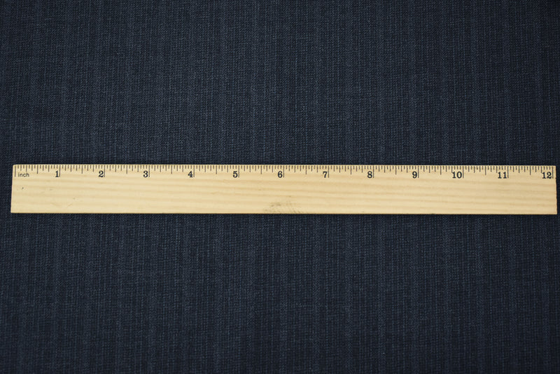Gray-Black-Blue Wool Poly Faded Texture Stripe Twill Woven Suiting Fabric