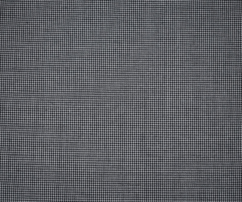 Black-Gray Wool Polyester Micro Houndstooth Woven Shirting Fabric