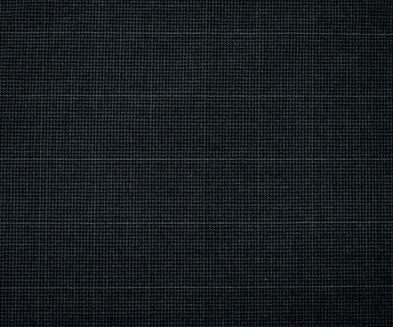 Black-Gray Polyester-Wool Houndstooth Check Shirting Fabric