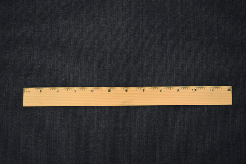 Black-Blue-Multi Wool-Polyester Texture Striped Woven Twill Suiting Fabric