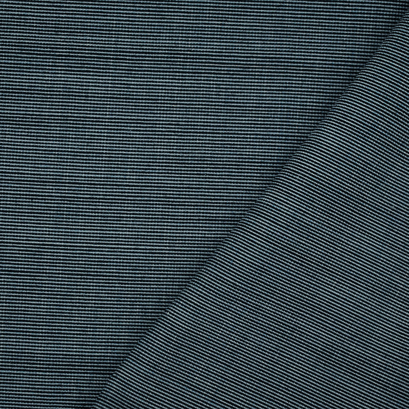 Blue-White Polyester Wool Striped Pattern Shirting Fabric