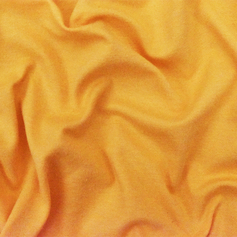 Yellow Solid Stretch Cotton Spandex Jersey Knit Fabric