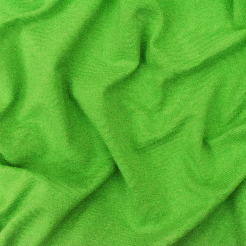 Green Solid Stretch Cotton Spandex Jersey Knit Fabric