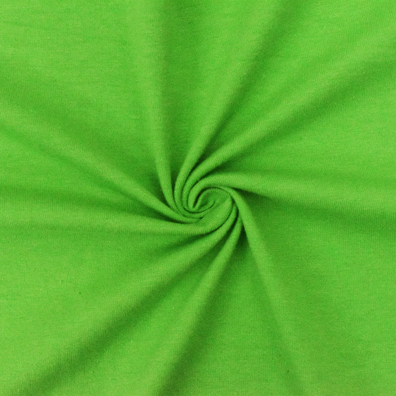 Green Solid Stretch Cotton Spandex Jersey Knit Fabric