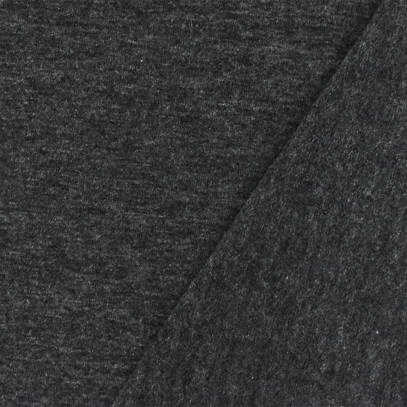 Heather Black-Gray Stretch Poly Blend Jersey Knit Fabric