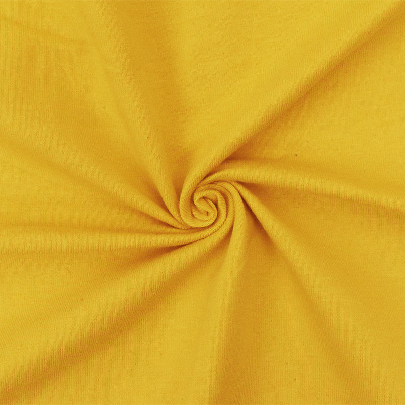Yellow Solid Stretch Cotton Spandex Jersey Knit Fabric