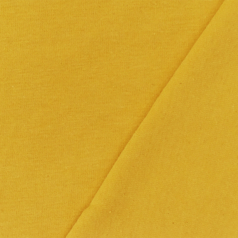 Yellow Solid Stretch Cotton Spandex Jersey Knit Fabric