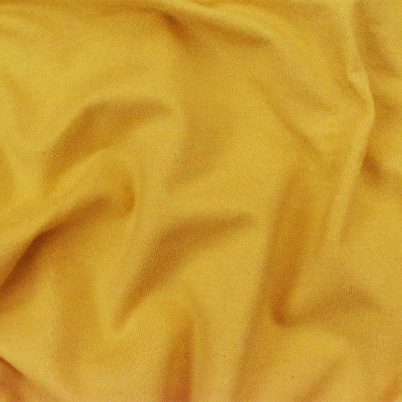 Yellow Solid Stretch Cotton Spandex Jersey Knit Fabric