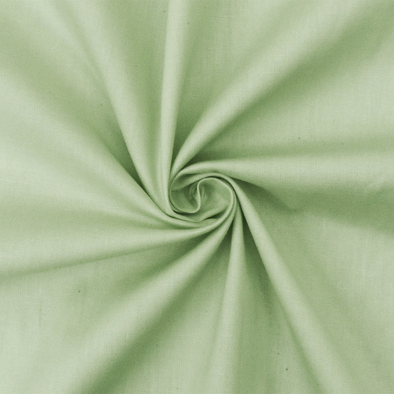Mint Green Solid Stretch Cotton Spandex Poplin Woven Fabric