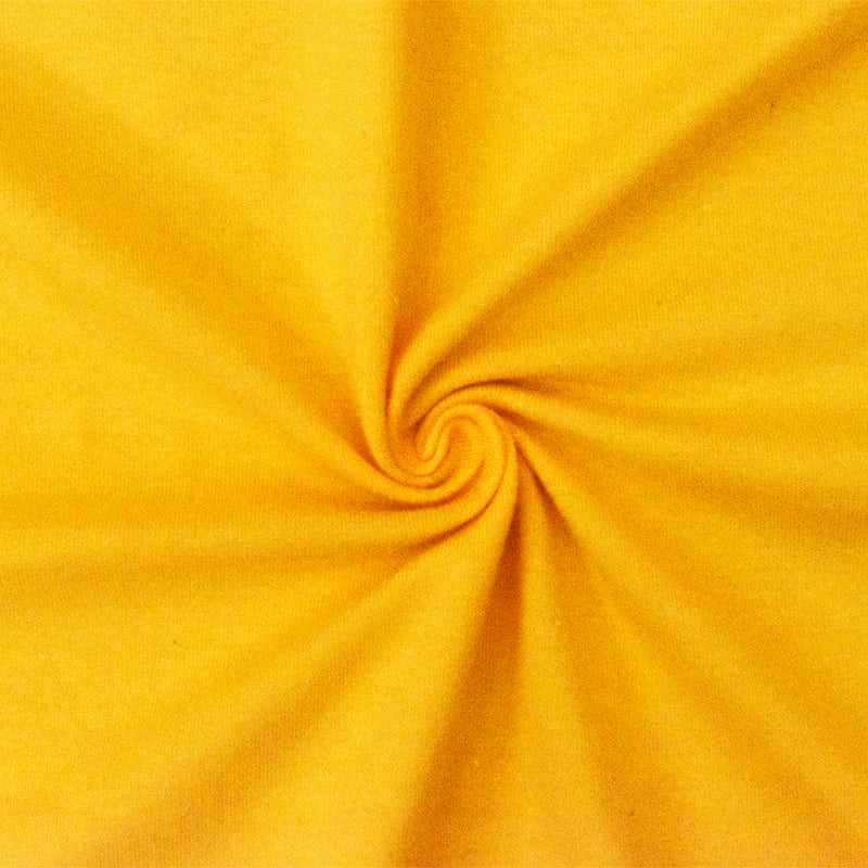 Yellow Solid Stretch Cotton Spandex Jersey Knit Fabric
