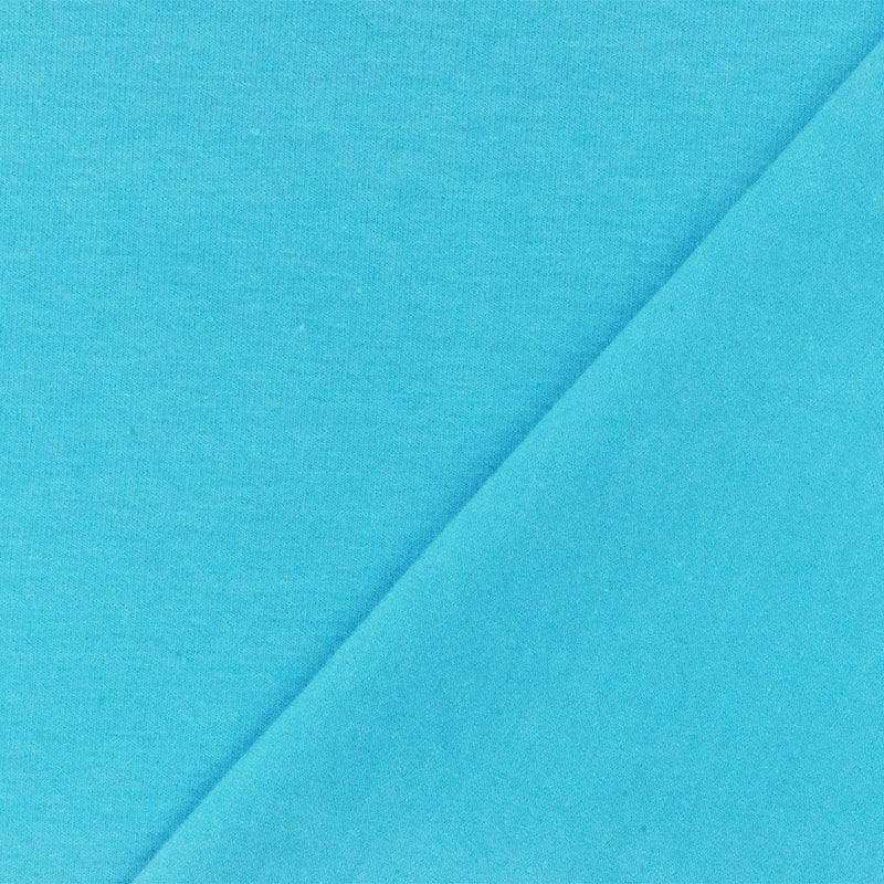 Aqua Blue Solid Stretch Cotton Spandex Jersey Knit Fabric