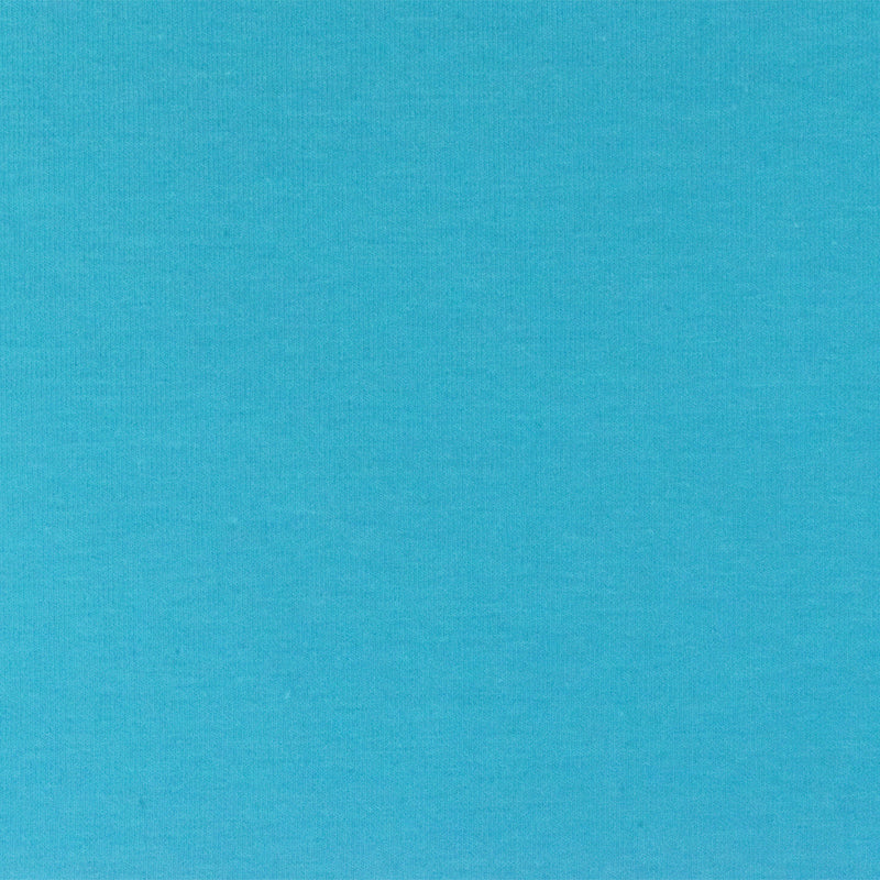 Aqua Blue Solid Stretch Cotton Spandex Jersey Knit Fabric