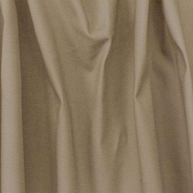 Taupe Beige Solid Cotton Stretch Spandex Poplin Woven Fabric