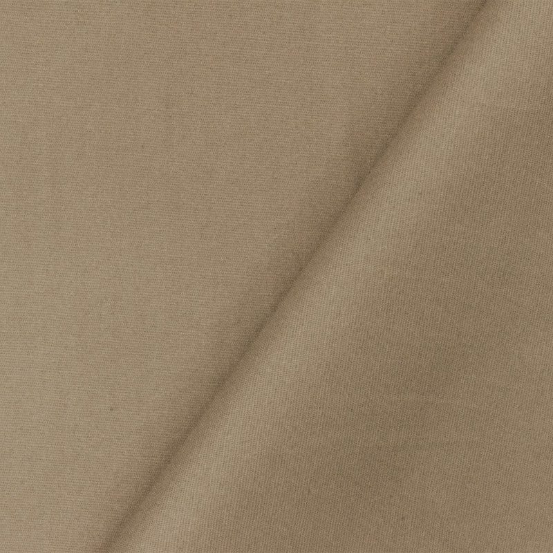 Taupe Beige Solid Cotton Stretch Spandex Poplin Woven Fabric