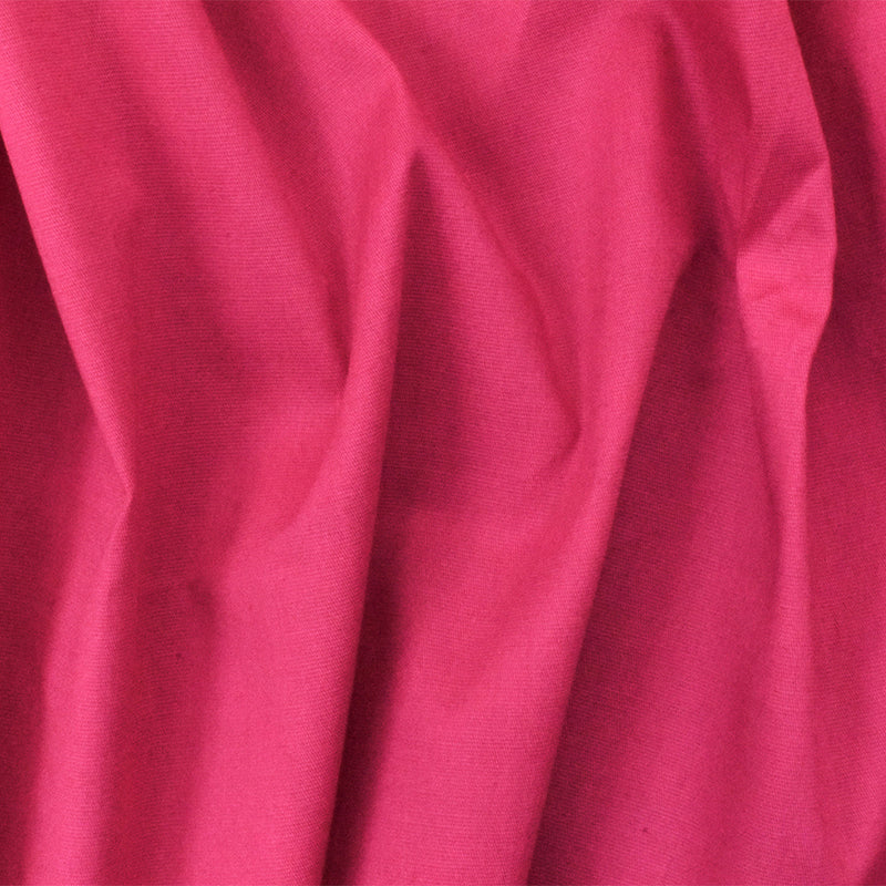 Pink Solid Cotton Stretch Spandex Poplin Woven Fabric